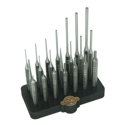 Grace USA 21 Piece Steel Punch Set w Bench Block