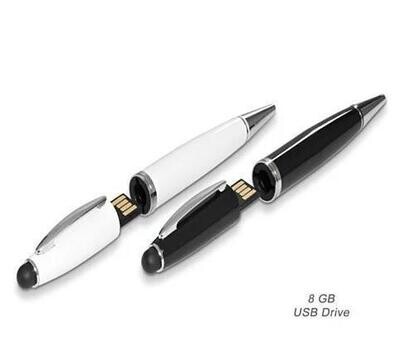 3 In 1 Mighty Stylus, Pen + 8GB USB Storage Drive - Color: Black