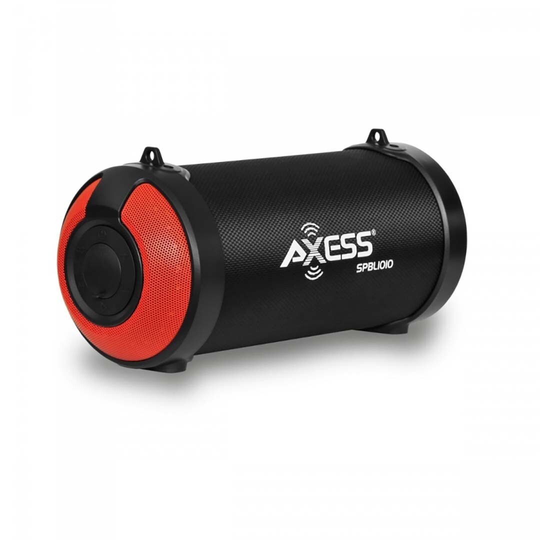 Axess 3&quot; Bluetooth Portable Speaker with LED Lights &amp; USB Input - Red