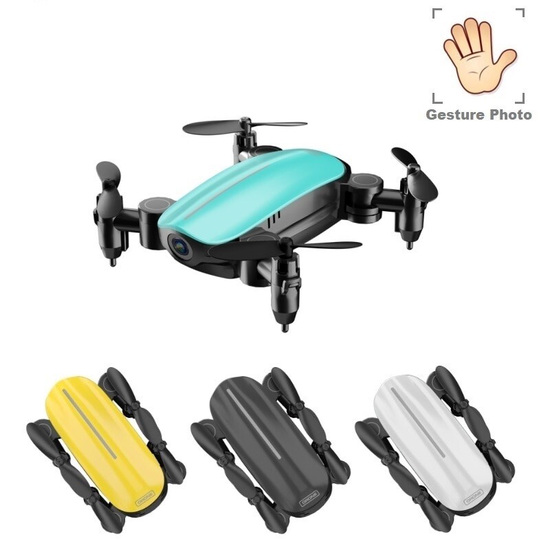 Color: White1, Model: Fixed version - Teeggi T10 Mini Drone With Camera Foldable WiFi FPV RC Quadcopter Headless Mode Altitude Hold VS S9 Micro Pocket Selfie Dron