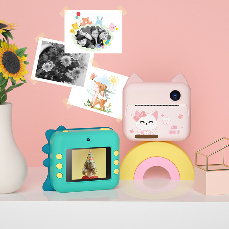 Color: Pink - Children&#39;s Camera  Digital Camera Toy Photo Printable Set