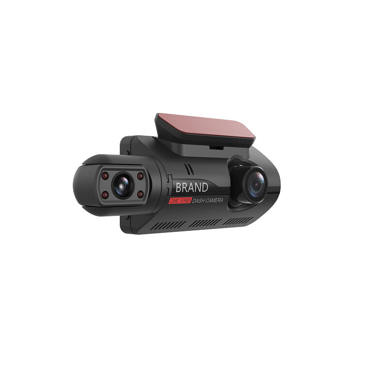 Color: Black with 64G Memory card 3PC - Hidden Driving Recorder 3 Inch IPS Screen, Front HD And Rear Non-Light Night Vision Dual Recording