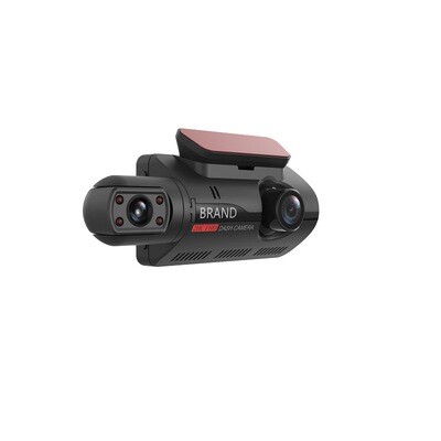 Color: Black with 64G Memory card 3PC - Hidden Driving Recorder 3 Inch IPS Screen, Front HD And Rear Non-Light Night Vision Dual Recording