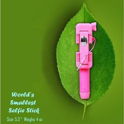 Candy Bar Selfie Stick World&#39;s Smallest And Guaranteed To Fit In Your Pocket - Color: Black