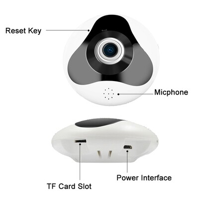 Style: 960P, Model: US - Wireless Panoramic Camera 960P Fisheye IP Camera WiFi Home Security IR Motion Sensor Two Way Audio 360 Degree Full View