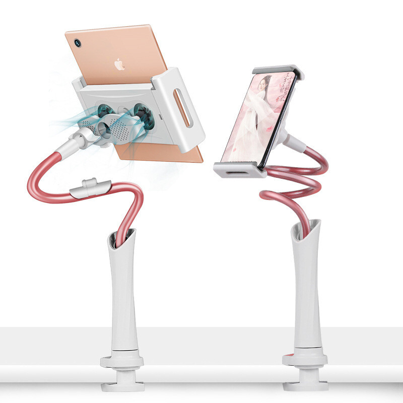 style: A - Phone Holder Bed Gooseneck Mount Cell Phone Clamp Clip for Desk Flexible Lazy Long Arm Headboard Bedside Overhead Mount Stand