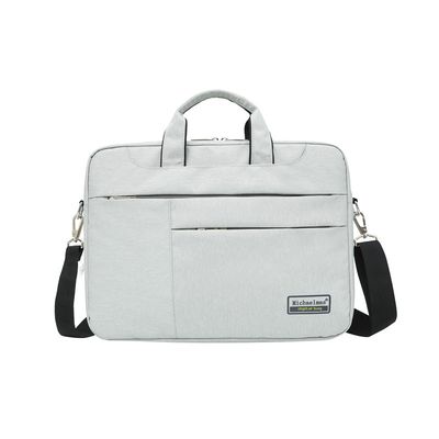 Color: Light grey, Size: 14 - Business men&#39;s laptop bag large capacity briefcasemillet single shoulder bag inner bag
