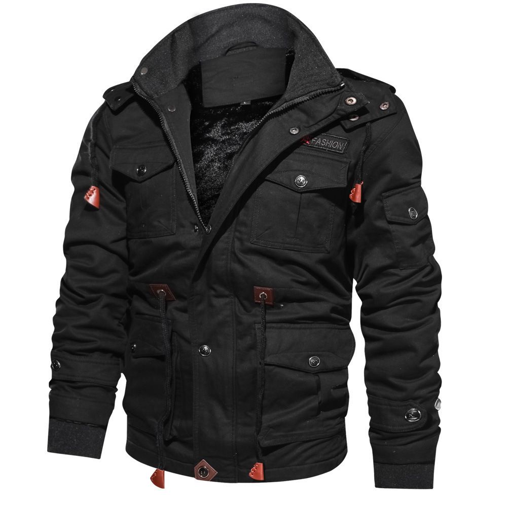 Color: Black, Size: XXL - Mountainskin Men&#39;s Winter Fleece Jackets Warm Hooded Coat Thermal Thick Outerwear Male Military Jacket Mens Brand Clothing