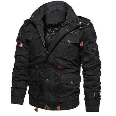 Color: Black, Size: XXL - Mountainskin Men&#39;s Winter Fleece Jackets Warm Hooded Coat Thermal Thick Outerwear Male Military Jacket Mens Brand Clothing