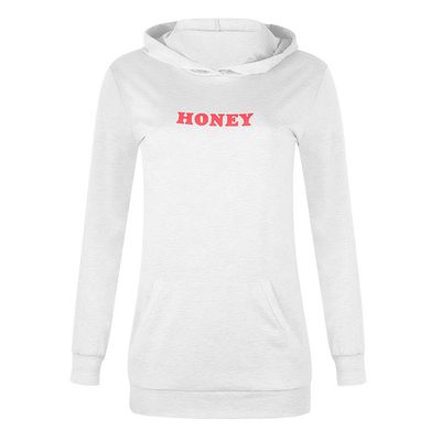Long Oversize Round Neck Hooded Loose Long-sleeved Sweater Women&#39;s Clothing