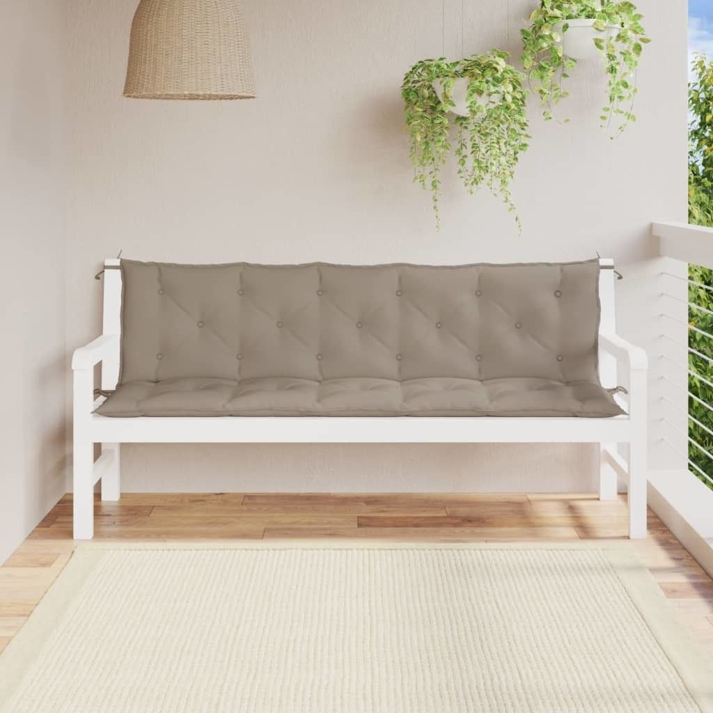 Garden Bench Cushion Taupe 70.9&quot;x(19.7&quot;+19.7&quot;)x2.8&quot; Oxford Fabric