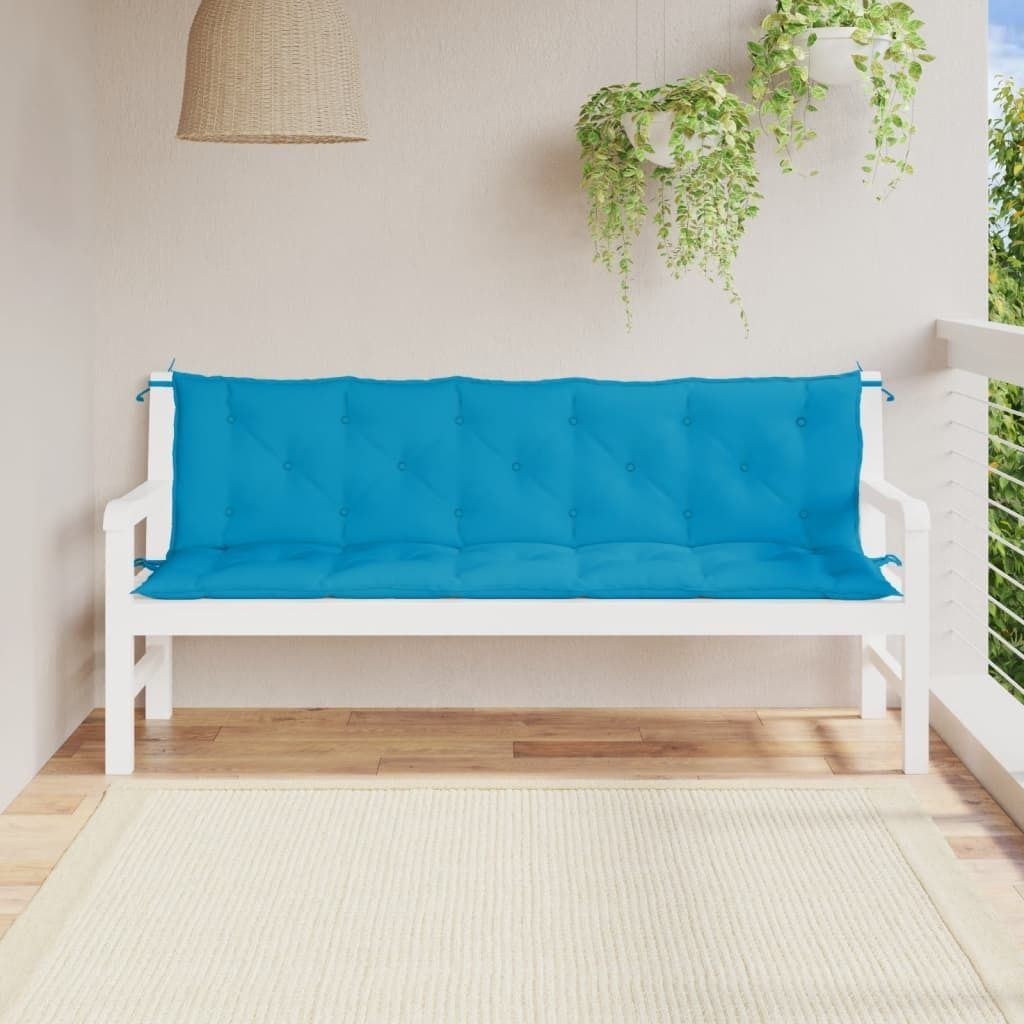 Garden Bench Cushion Light Blue 70.9&quot;x(19.7&quot;+19.7&quot;)x2.8&quot; Oxford Fabric