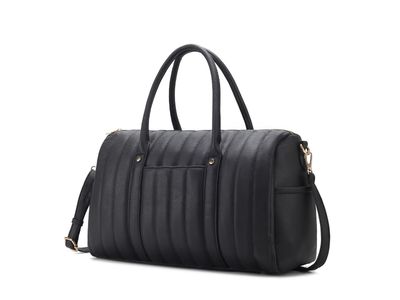 MKF Collection Luana Quilted Vegan Leather Women&#39;s Duffle Bag by Mia k