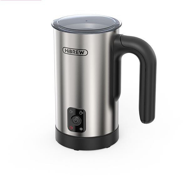 500WAutomatic milk heater cold / hot milk foam foam 300ml LED Touch cappuccino protein powder mixer cold foam 360 degre rotating base can adjust the temperature and thickness