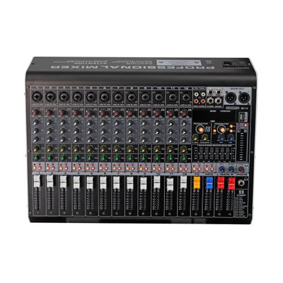 5 Core Audio Mixer 12 Channel DJ Sound Board w Bluetooth USB PC Recording Professional PA Analog Mixing Console For Karaoke Singing Music Podcast Consola De Audio - MX 12CH L