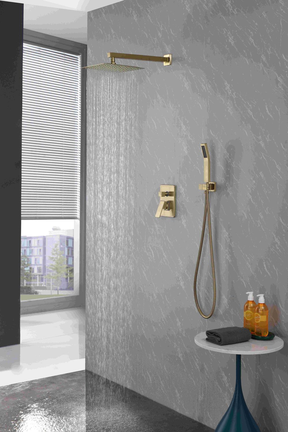 10 inch Shower Head Bathroom Luxury Rain Mixer Shower Complete Combo Set Wall Mounted