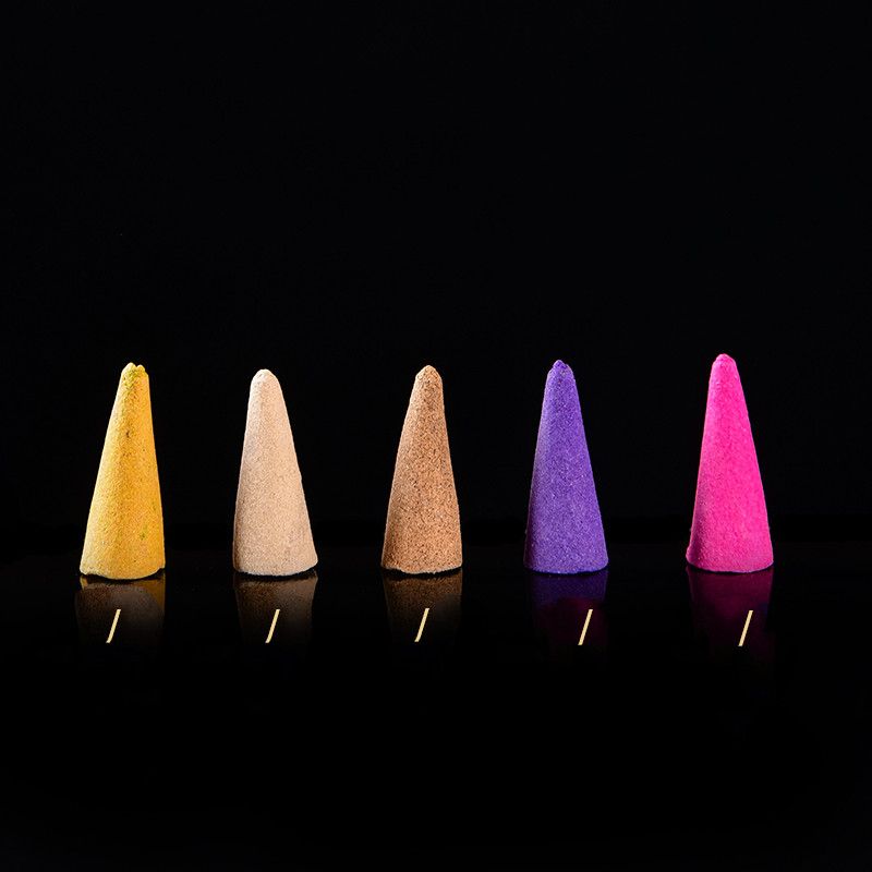 Color: Jasmine, style: No furnace-60pcs, quantity:  - Sandalwood Incense Indoor Tower Incense Grain Lavender Tower Incense Stove Incense Toilet Clean Air With Toilet