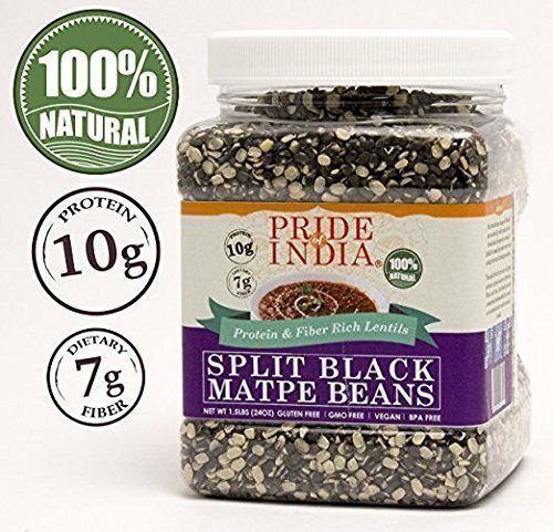Pride Of India - Indian Split Black Gram Matpe Beans - Protein &amp; Fiber Rich Urad Dal