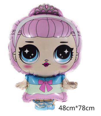 Color: Crown doll - Balloon Mermaid Princess Baby Birthday Party Wedding Girl Balloon