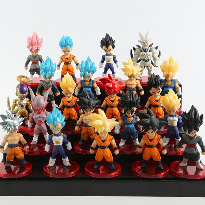 Brand New Set Anime Dragon Ball Z Model Doll Toy Gift Super Saiyan Goku Vegeta Trunk Majin Buoflisa Children&#39;s Toy