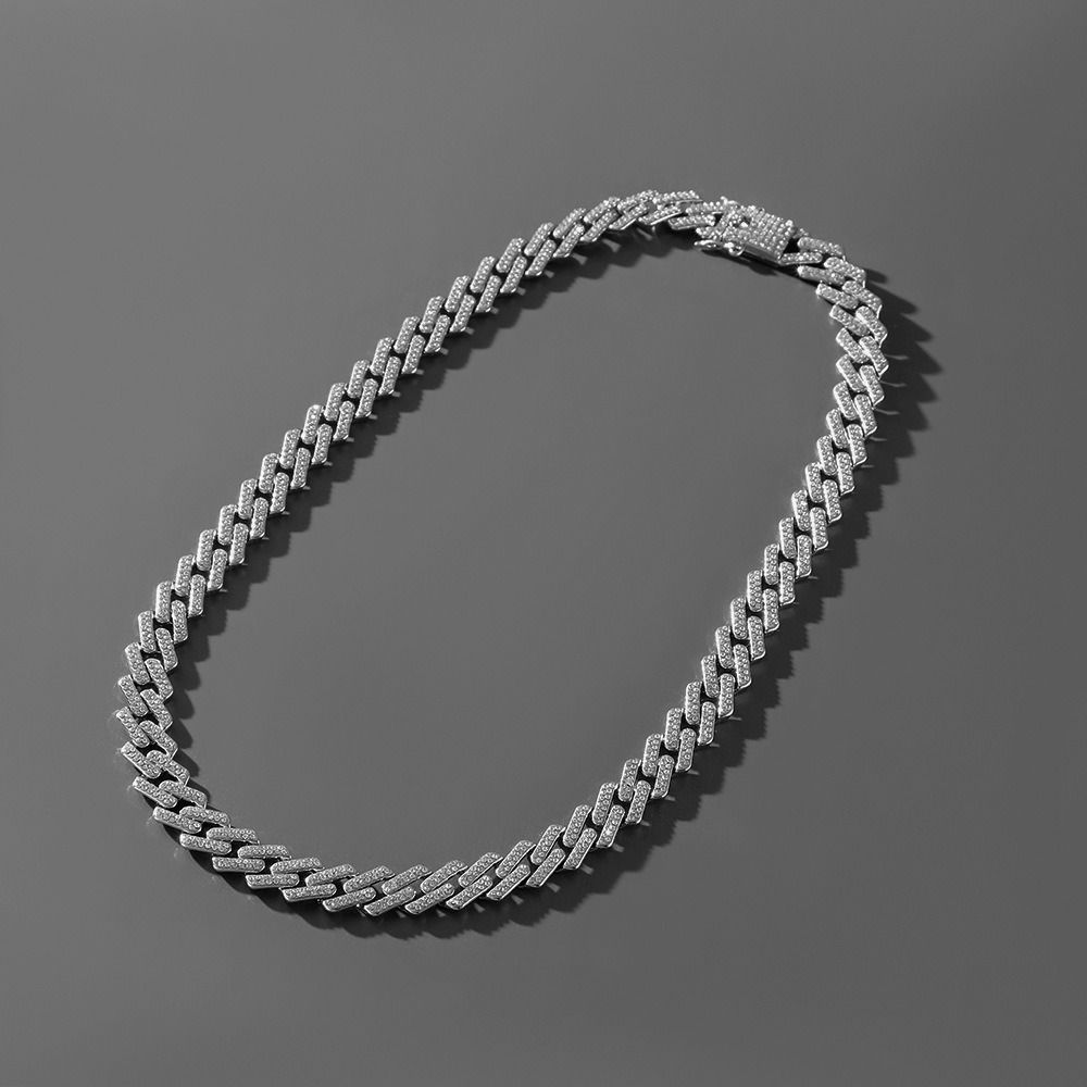 Hip Hop Trend Full Diamond Cuban Link Chain Men&#39;s Bracelet