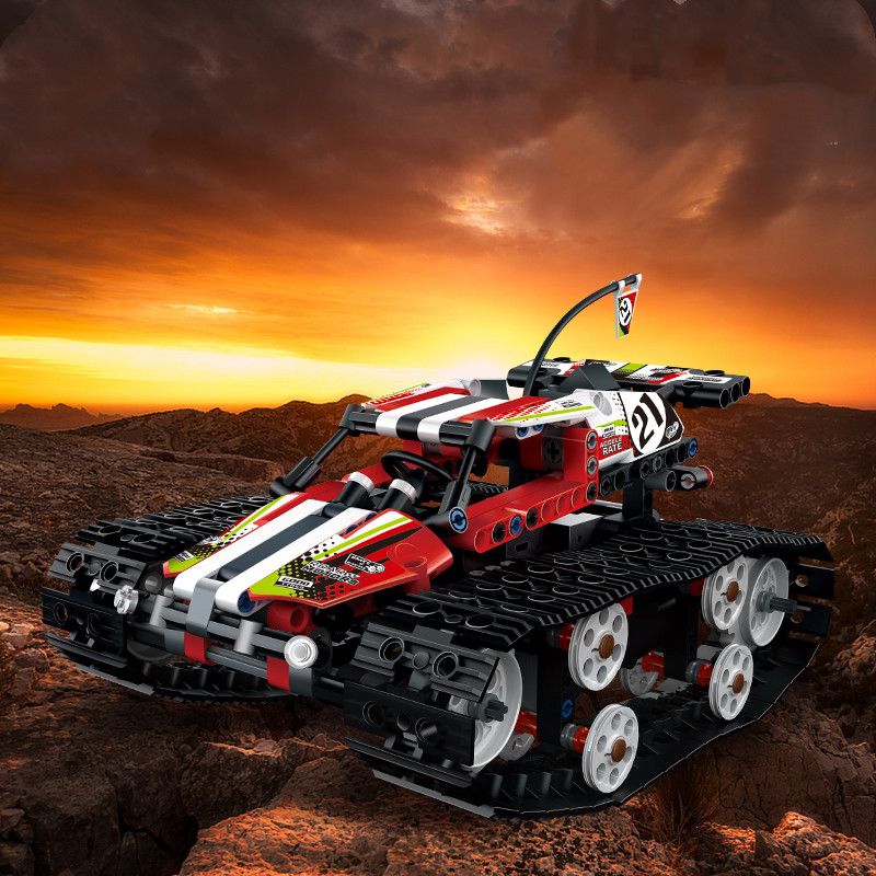 style: D - Remote Control Car Tracked Programming Racing Children Assembling