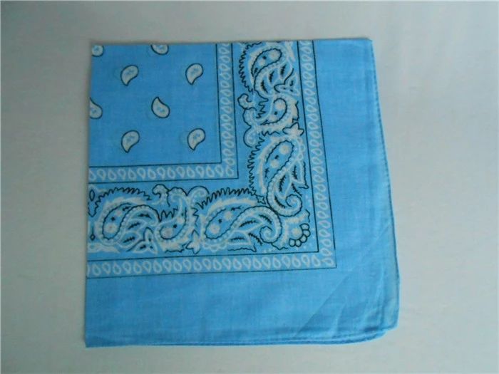 Color: 12pcs Blue - Cashew Flower Paisley Hip Hop Square Scarf