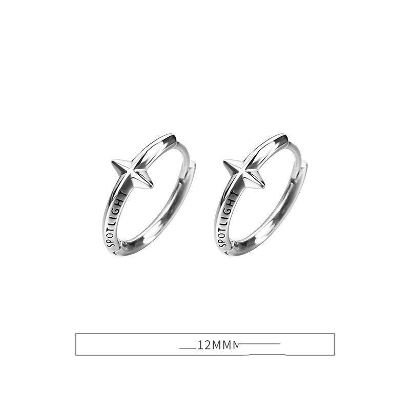 Personalized Single Earrings Hip-hop Cold Wind Cross Clip Boys Earrings