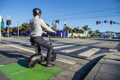 Electric Scooter with Foldable Seat w/35 Miles Operating Range &amp; 15.5mph Max Speed - Black