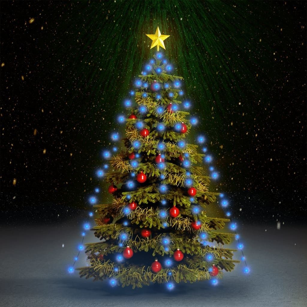 Christmas Tree Net Lights with 150 LEDs Blue 59.1&quot;
