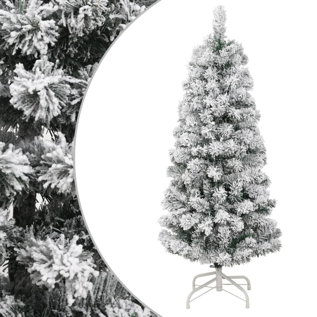 Artificial Hinged Christmas Tree with Flocked Snow 47.2&quot;