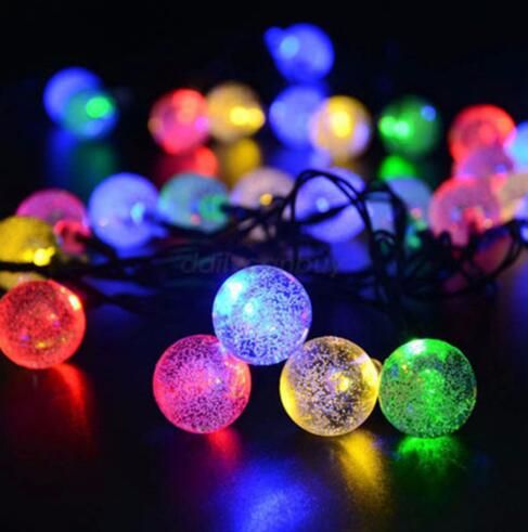 Color: Multicolour, quantity: 20 LED - Crystal solar power of the led lamp string lights christmas lights solar garden outdoor decoration for christmas