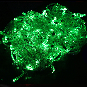 Color: Green, style: 100m-EU, format:  - LED Fairy String Lights Multicolor Garland Beads Outdoor Waterproof Holiday Party Christmas Tree Decor