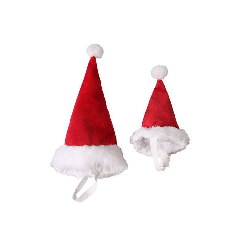 Color: Red, Size: L - Christmas ornaments factory Christmasparty supplies, European and American cross border pet Christmas red hats