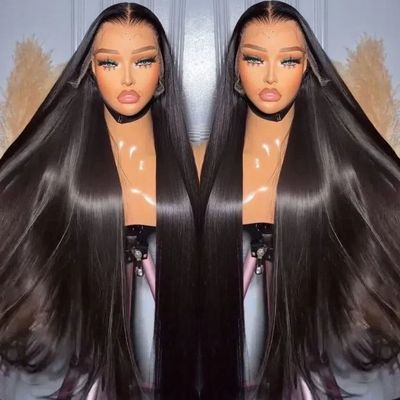 Raw Hair 250% Density Straight Lace Frontal Wigs Human Hair Lace Front Transparent Hd Lace Wig For Black Women