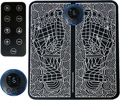 EMS Foot Massager,Foot Massager Pad for Pain Plantar Relief, Muscle Relaxation,Portable &amp; Rechargeable Feet Massager Mat