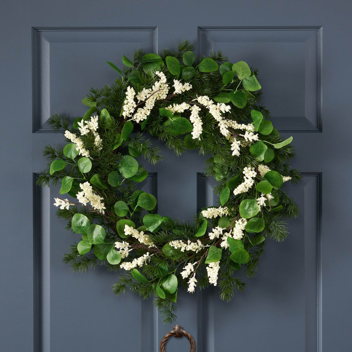 25.5 inch Christmas Wreaths for Front Door,Winter Wreaths for Indoor and Outdoor Christmas Decorations,Christmas Door Wreath with Leaves and Berries