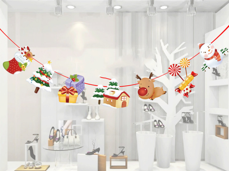 Style: Z5style - Christmas ornament cartoon hanging flag