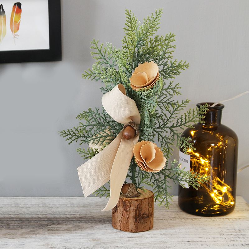 format: Pine leaf - Christmas Wrought Iron Small Christmas Tree Ornaments
