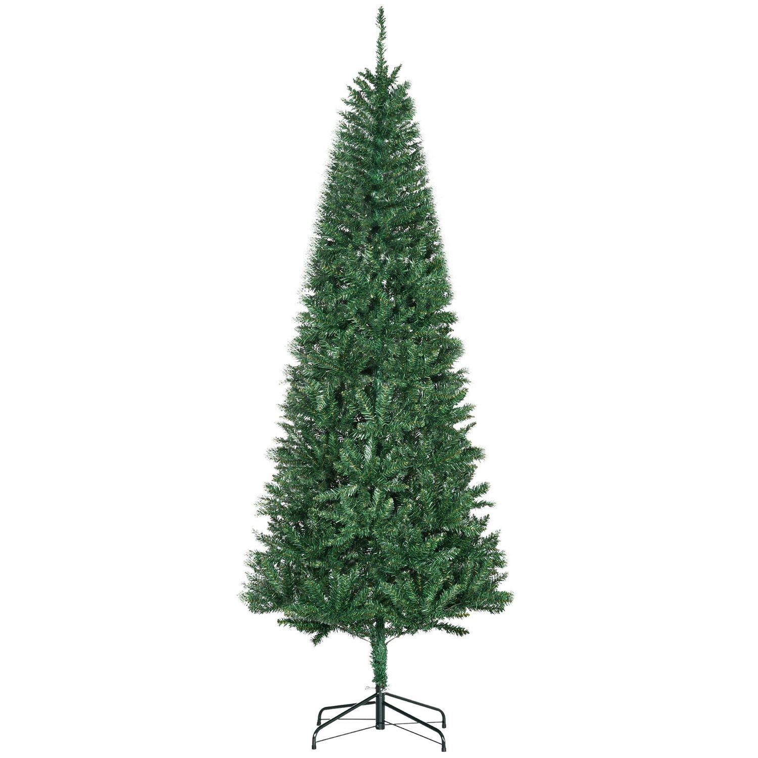 7 ft Tall Unlit Slim Fir Artificial Christmas Tree with Realistic Branches, and 865 Tips, Green