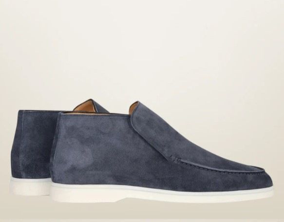 Color: Dark Gray, Size: 40 - High-top Shoes Women&#39;s LP Loafers Slip-on Loafers Retro Flat Bottom Ankle Boots