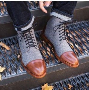 Color: Grey, Size: 42 - Customized Color Matching Men&#39;s Boots Foreign Trade New Basic Boots Men