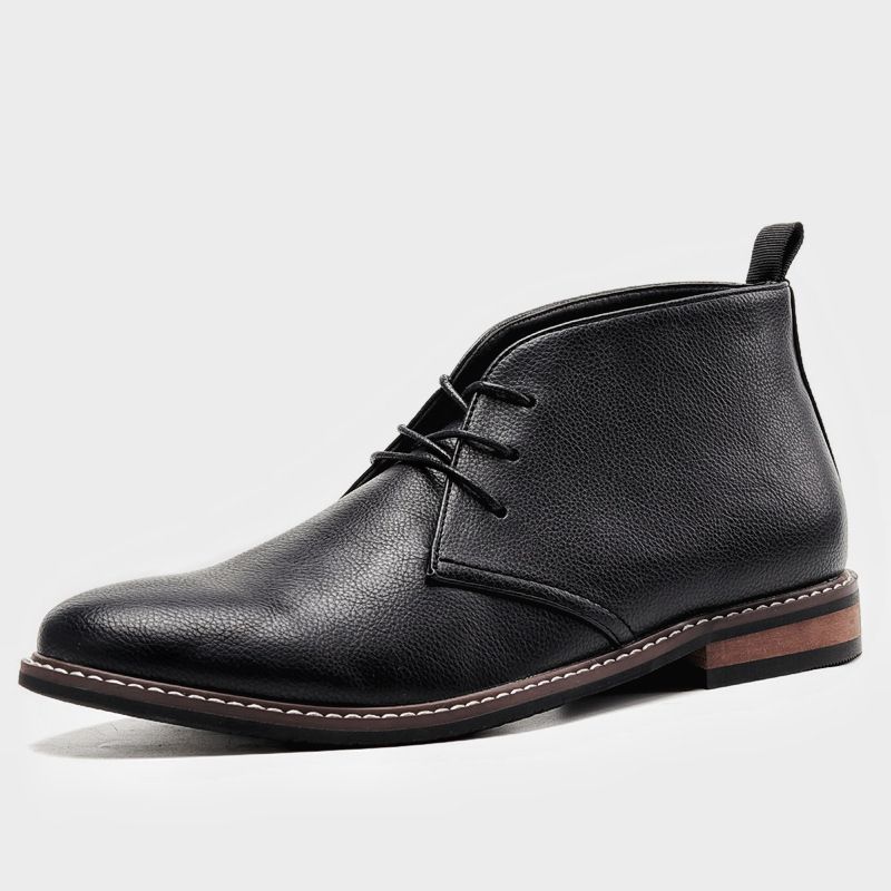 Color: Black, Size: 39 - Plus Size Men&#39;s Retro Desert Boots Classic