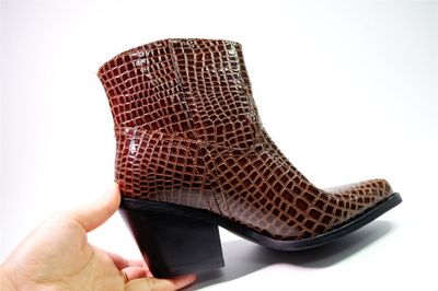 Color: Brown, Size: 43 - Women&#39;s Chunky Heel Short Martin Boots