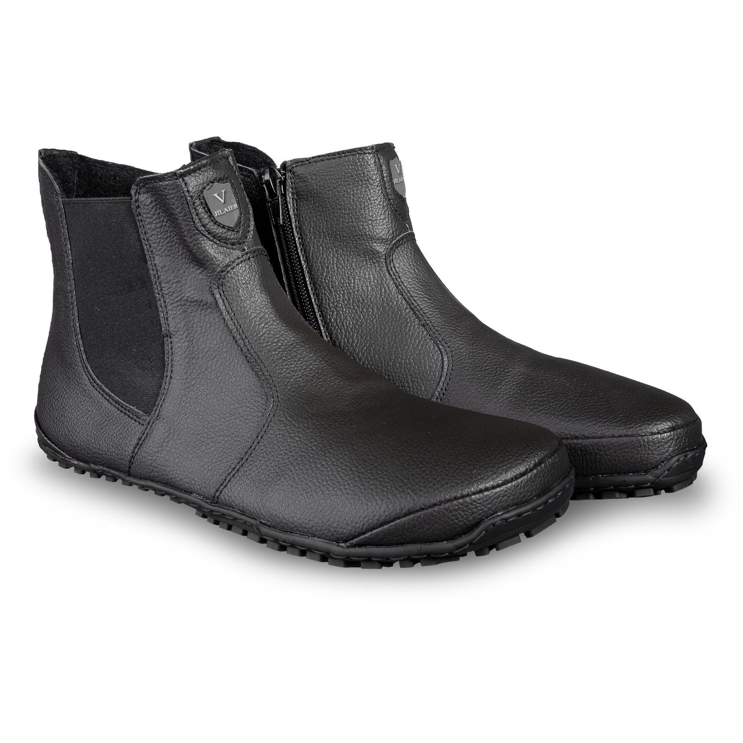 Color: Black Pu, Size: 38 - Fashion Men And Women Wear Round Toe Color-blocking Single Boots