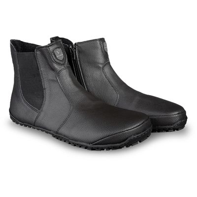 Color: Black Pu, Size: 38 - Fashion Men And Women Wear Round Toe Color-blocking Single Boots