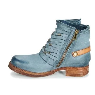 Color: Blue, Size: 37 - Tassel Studded Heel Mid Heel Women&#39;s Booties