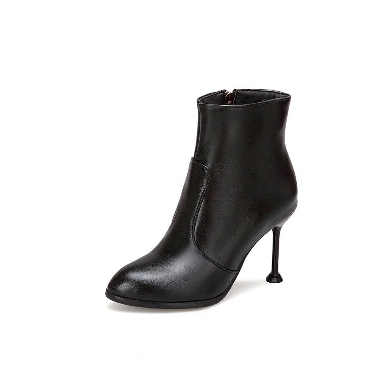 Color: Black, Size: 43 - Red women&#39;s boots with stiletto heels