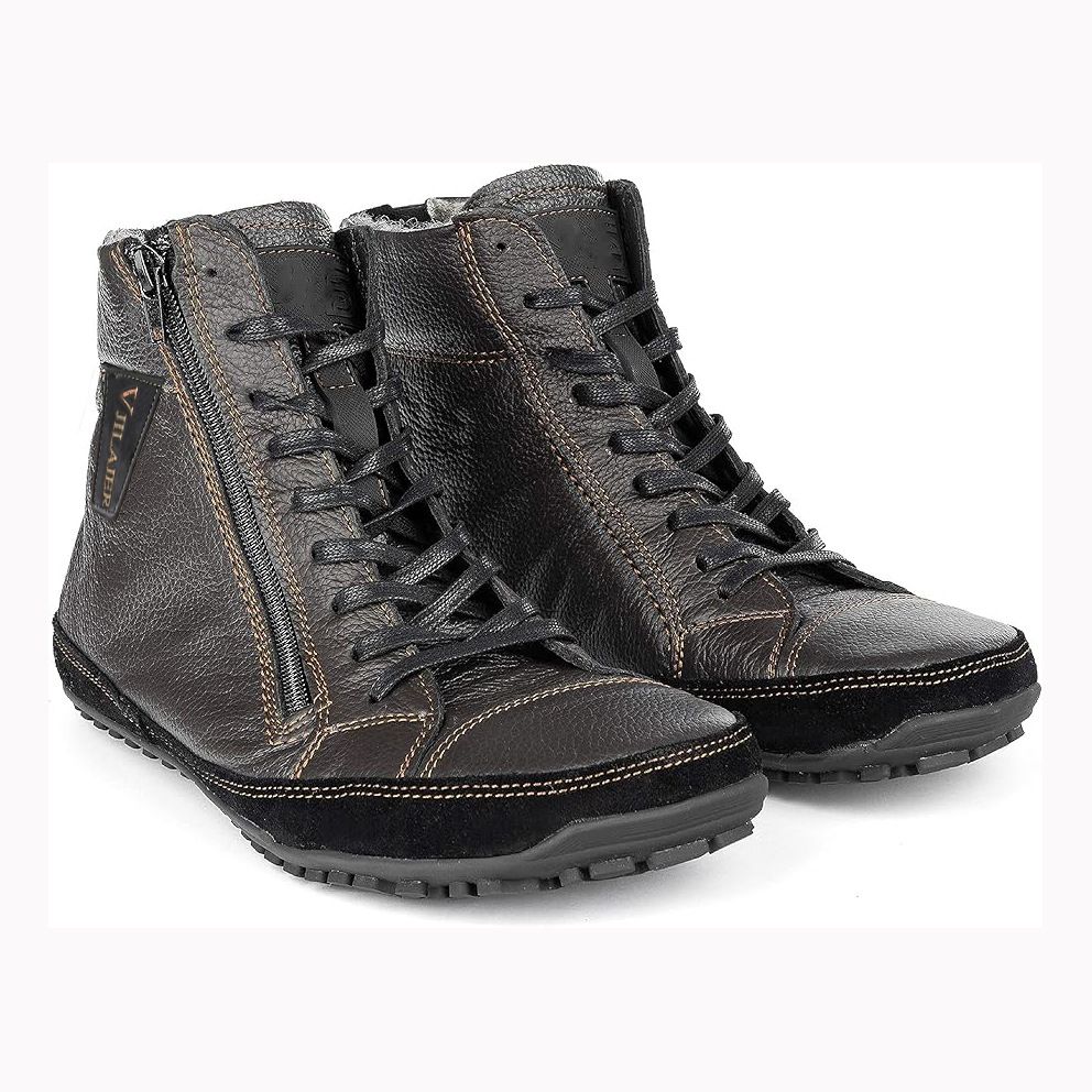 Color: Brown, Size: 42 - Assorted Colors Fleece Snow Ankle Boots Men And Women