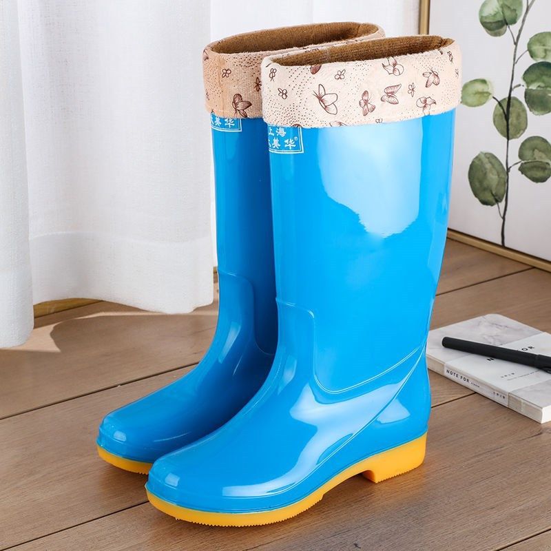 Color: BlueB, Style: Takato-40, Size:  - Rain boots waterproof shoes rubber shoes women